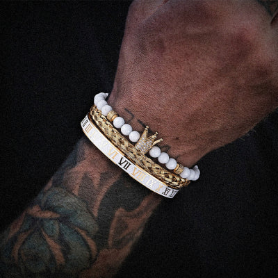 Dilaro | White Roman Bracelet